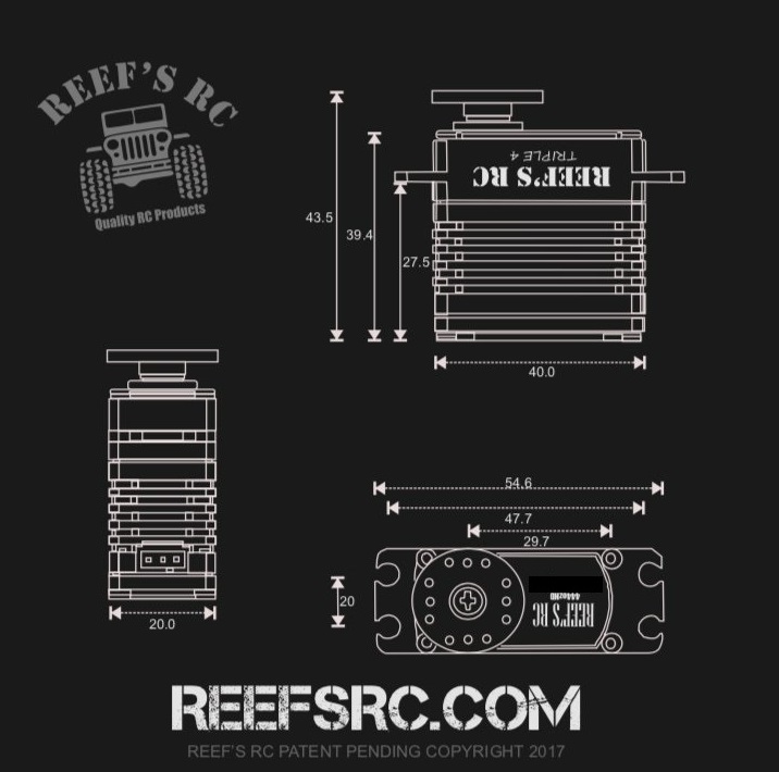 REEFS RC Triple4 Waterproof High-Speed Digital HV Coreless Servo