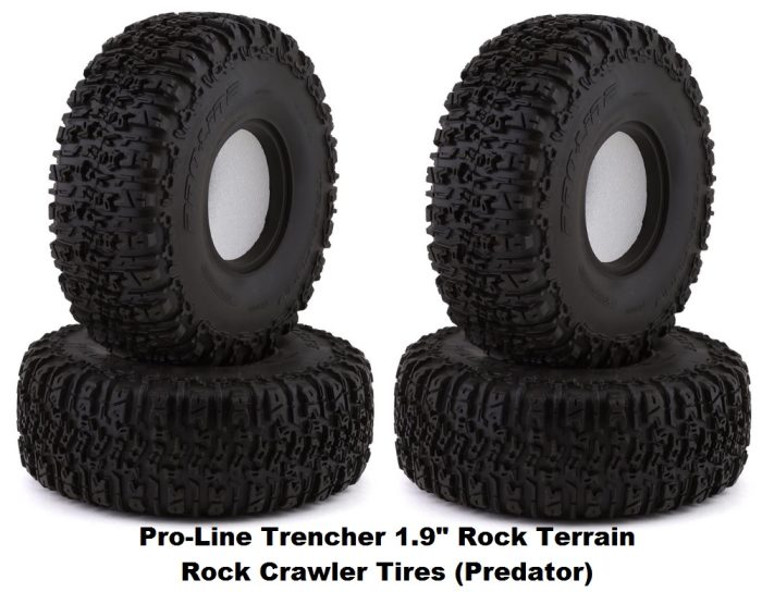 Pro-Line Trencher 1.9" Rock Terrain Rock Crawler Tires (4) (Predator)