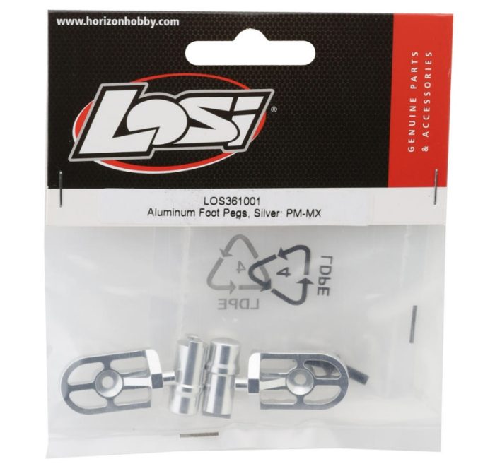 Losi Promoto-MX Aluminum Foot Pegs (Silver) - Image 2