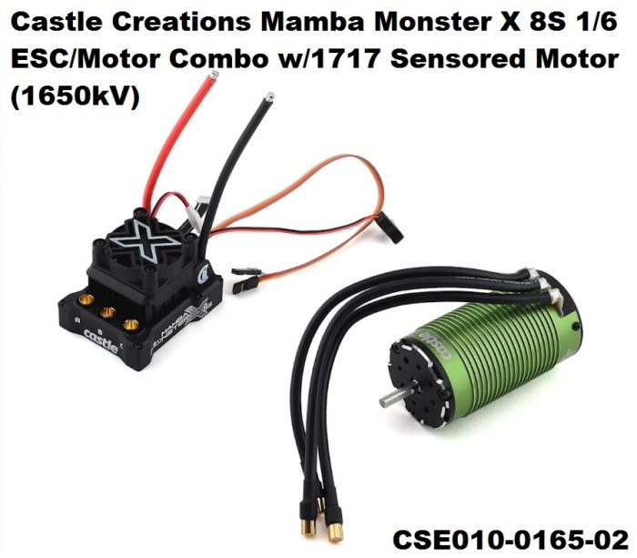 Castle Creations Mamba Monster X 8S 1/6 ESC/Motor Combo w/1717 Sensored Motor (1650kV)