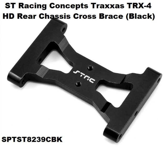 ST Racing Concepts Traxxas TRX-4 HD Rear Chassis Cross Brace (Black)