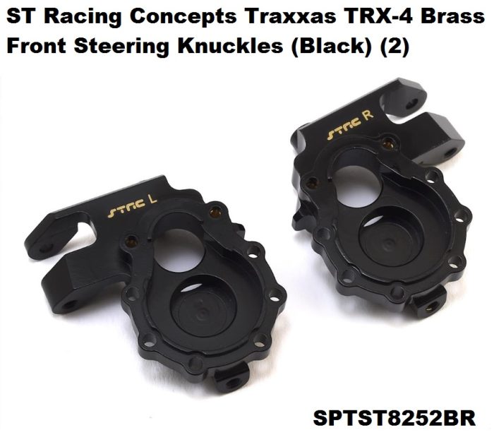 ST Racing Concepts Traxxas TRX-4 Brass Front Steering Knuckles (Black) (2)