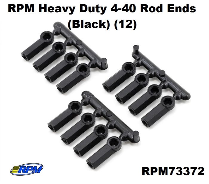 RPM Heavy Duty 4-40 Rod Ends (Black) (12)