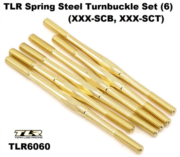 TLR Spring Steel Turnbuckle Set (6) (XXX-SCB, XXX-SCT)