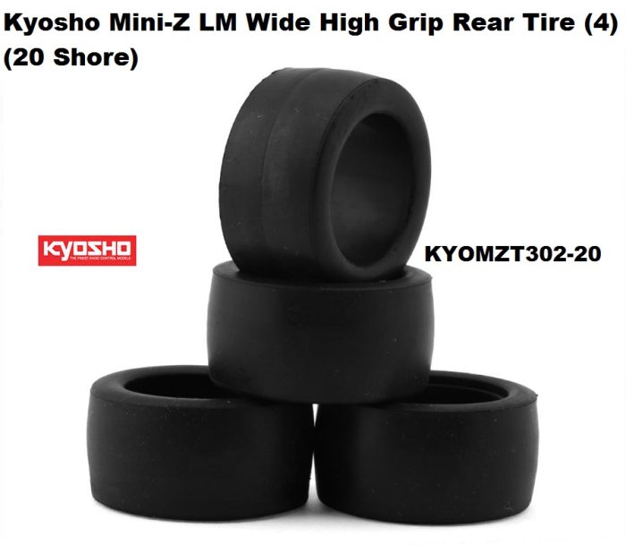 Kyosho Mini-Z LM Wide High Grip Rear Tire (4) (20 Shore)