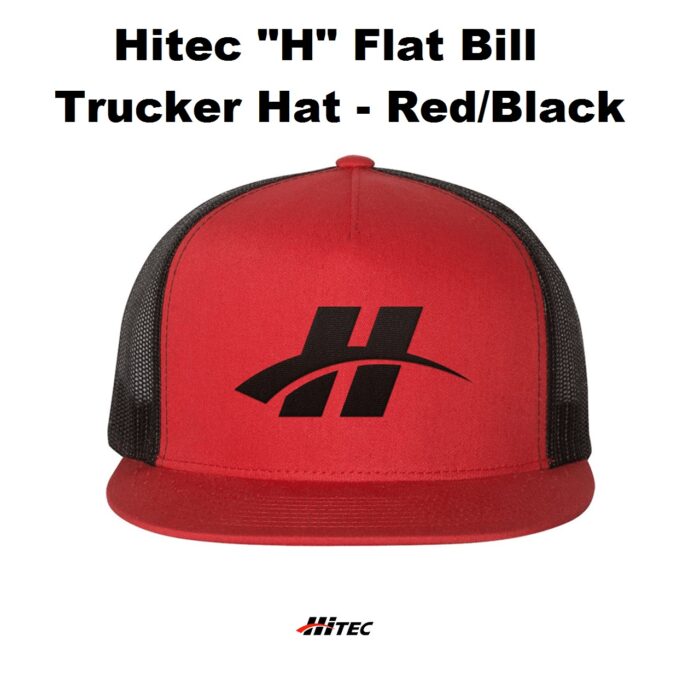 Hitec "H" Flat Bill Trucker Hat - Red/Black