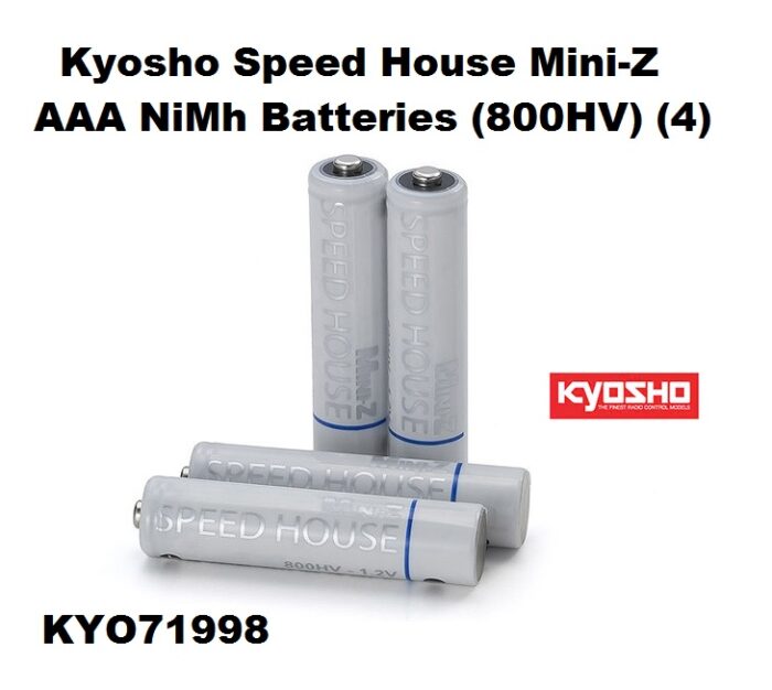 Kyosho Speed House Mini-Z AAA NiMh Batteries (800HV) (4)