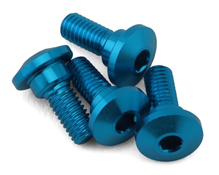 Tamiya Aluminum Servo Step Screws (Blue) (4) - Image 2