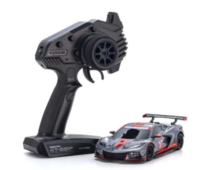 Kyosho MINI-Z RWD MR-04 Ready Set CHEVROLET® CORVETTE® C8.R Gunmetal / Red