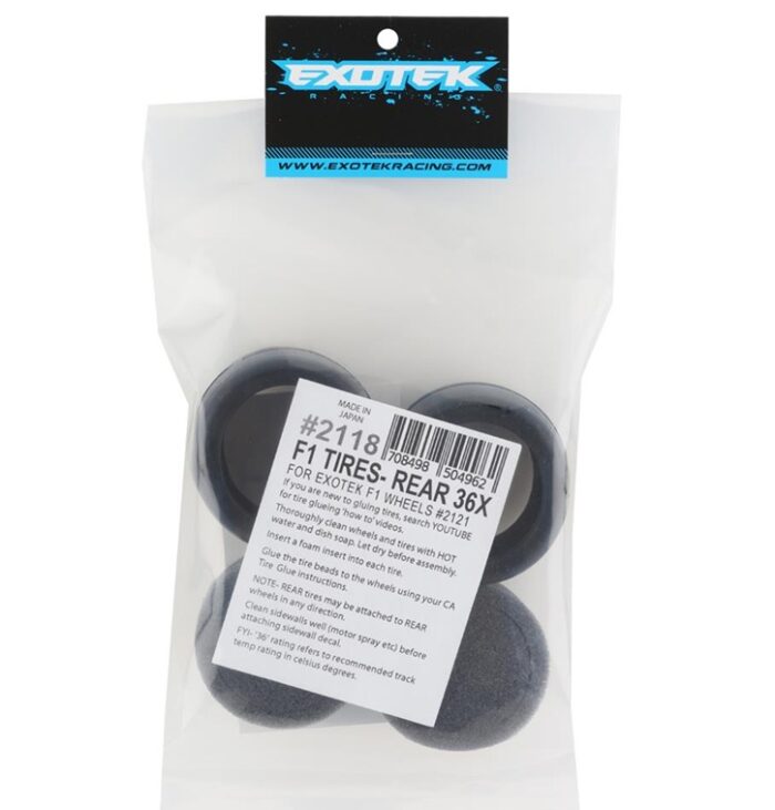 Exotek F1 Rear Rubber Tires (2) (Medium) - Image 2