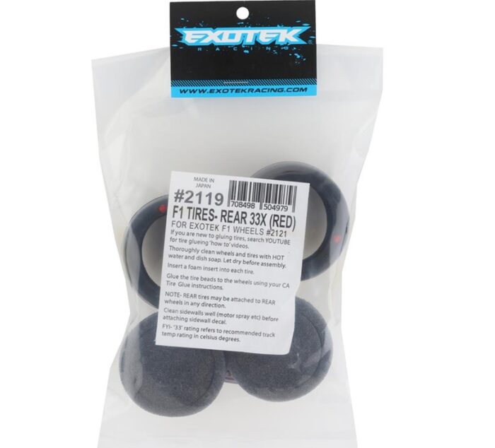 Exotek F1 Rear Rubber Tires (2) (Soft) - Image 5