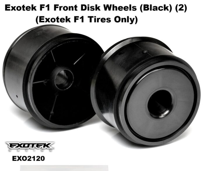 Exotek F1 Front Disk Wheels (Black) (2) (Exotek F1 Tires Only)