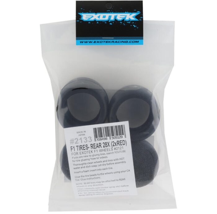 Exotek F1 Rear Rubber Tires (2) (Super Soft) - Image 5