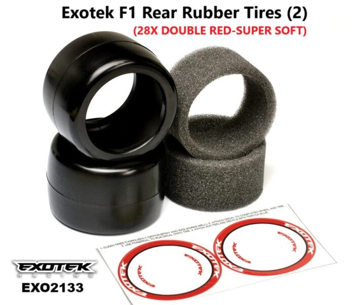 Exotek F1 Rear Rubber Tires (2) (Super Soft)