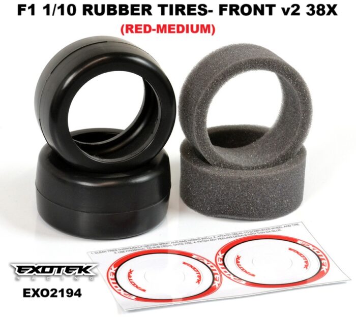 Exotek F1 V2 Front Rubber Tires (2) (Medium)