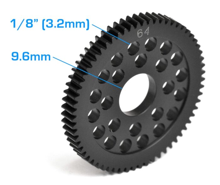 Exotek 1/10 F1/Pan Car 48P HD Spur Gear (64T) - Image 2