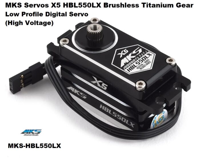 MKS Servos X5 HBL550LX Brushless Titanium Gear Low Profile Digital Servo (High Voltage)