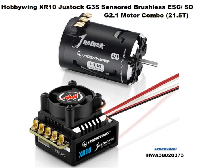 Hobbywing XR10 Justock G3S Sensored Brushless ESC/ SD G2.1 Motor Combo (21.5T)