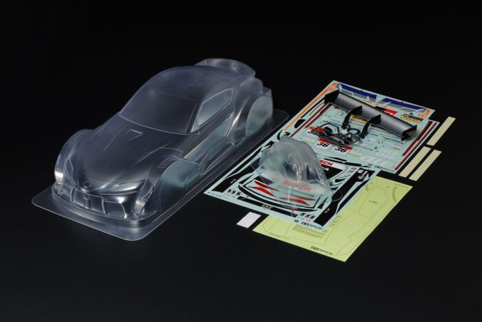 Tamiya AU TOM's GR Supra Body w/Parts Set (Clear) - Image 2