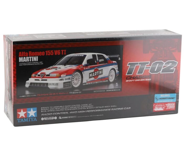 Tamiya Alfa Romeo 155 V6 TI Martini 1/10 4WD Electric Touring Car Kit (TT-02)