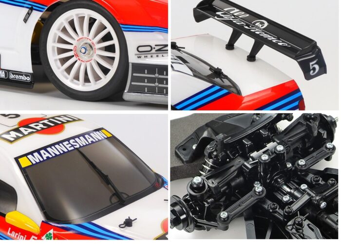 Tamiya Alfa Romeo 155 V6 TI Martini 1/10 4WD Electric Touring Car Kit (TT-02) - Image 4