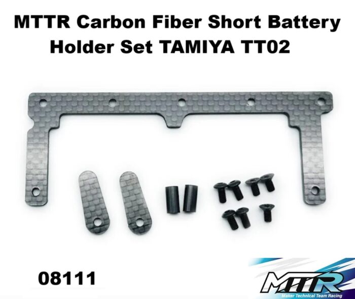 MTTR Carbon Fiber Short Battery Holder Set TAMIYA TT02
