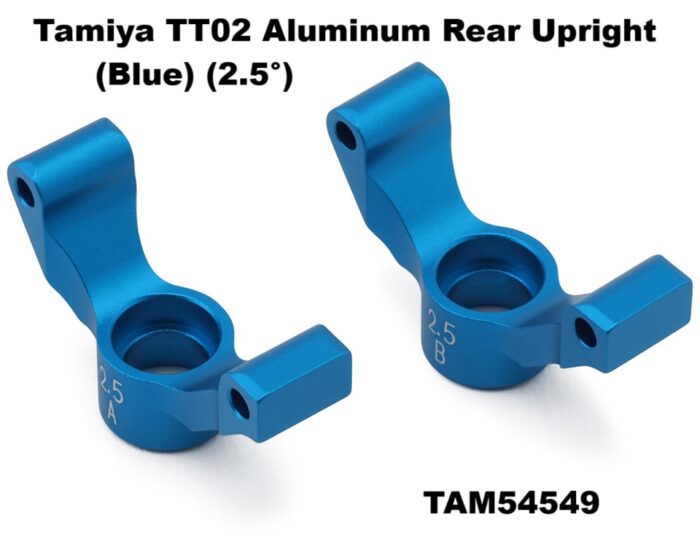 Tamiya TT02 Aluminum Rear Upright (Blue) (2.5°)