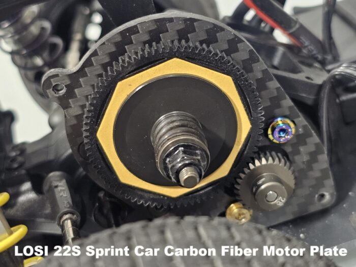 Losi 22S Sprint Car Carbon Fiber Motor Plate - Image 3