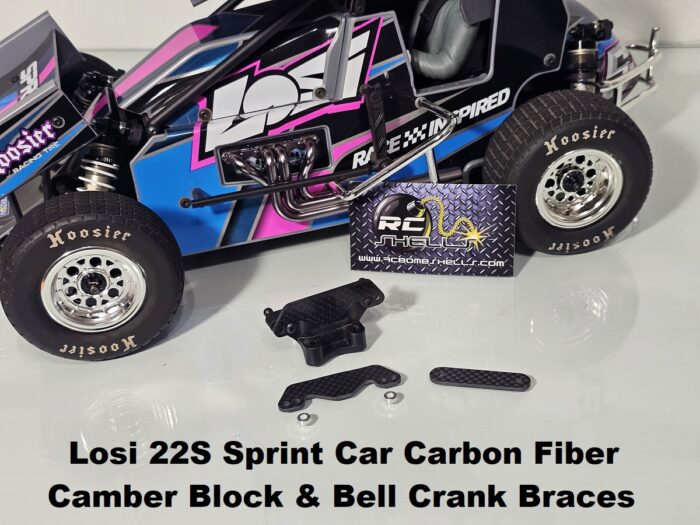 Losi 22S Sprint Car Carbon Fiber Brace Bundle (Camber Block & Bell Crank)